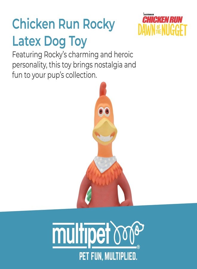 Multipet Chicken Run Rocky Latex Dog Toy - Durable Squeaky Toy for All Dogs - Easy-to-Clean Latex Squeaky Toys - for Cuddling, Chewing & Playing (10") - Image 2